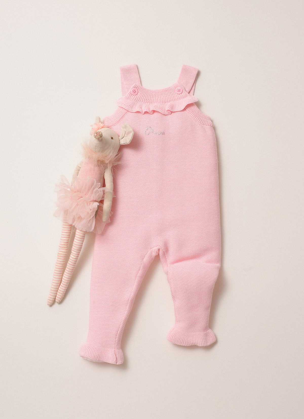 Macacão Tricot Ponto Arroz Babadinho Pmini