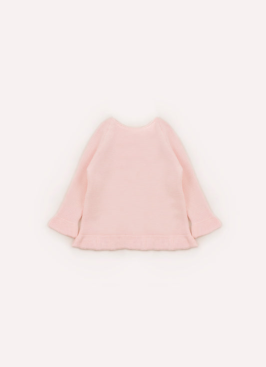 Casaqueto Tricot Ponto Arroz Corações Pmini