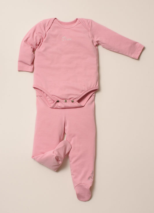 Conjunto Body e Calça Com Pé Cotton Pima Pmini