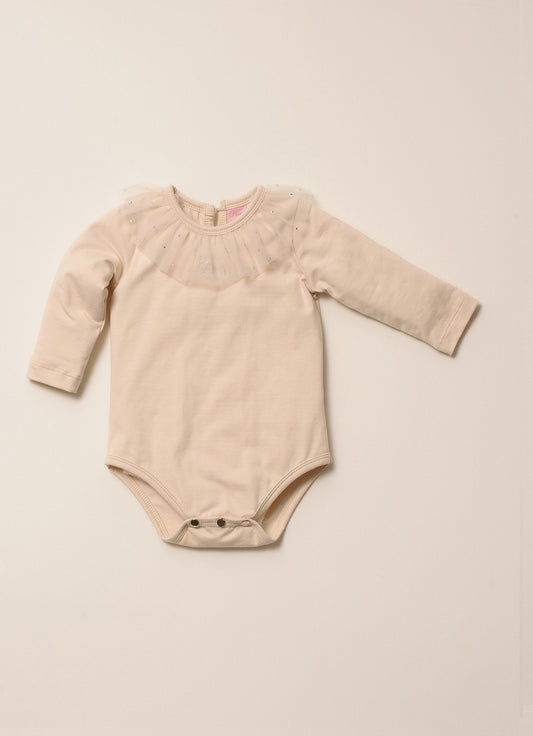 Body Cotton Gola Tule Cristais