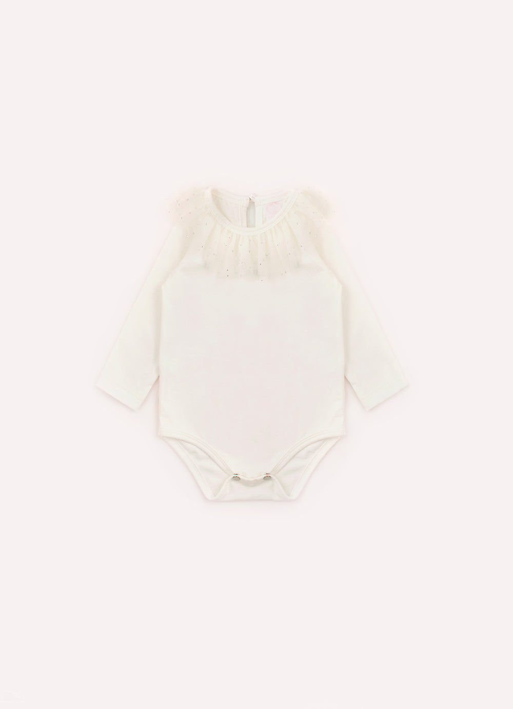 Body Cotton Gola Tule Cristais