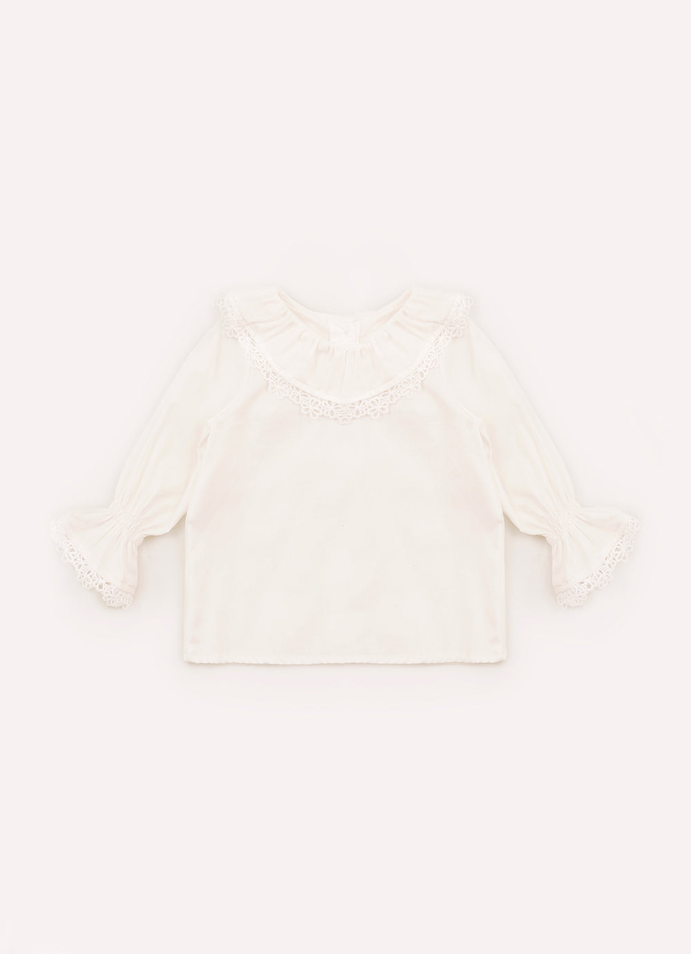 Camisa Algodão Golinha Detalhes Renda Pmini