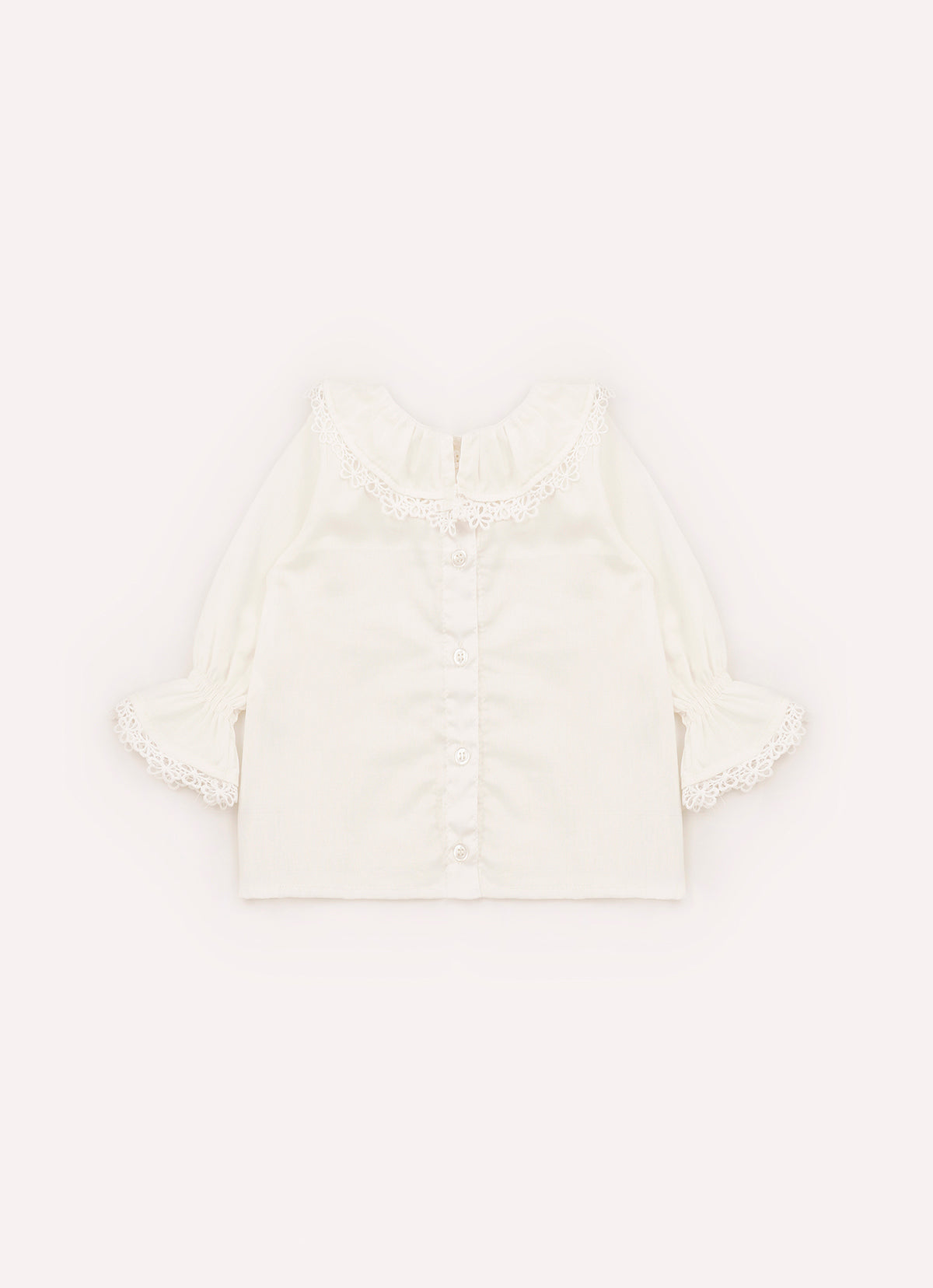 Camisa Algodão Golinha Detalhes Renda Pmini