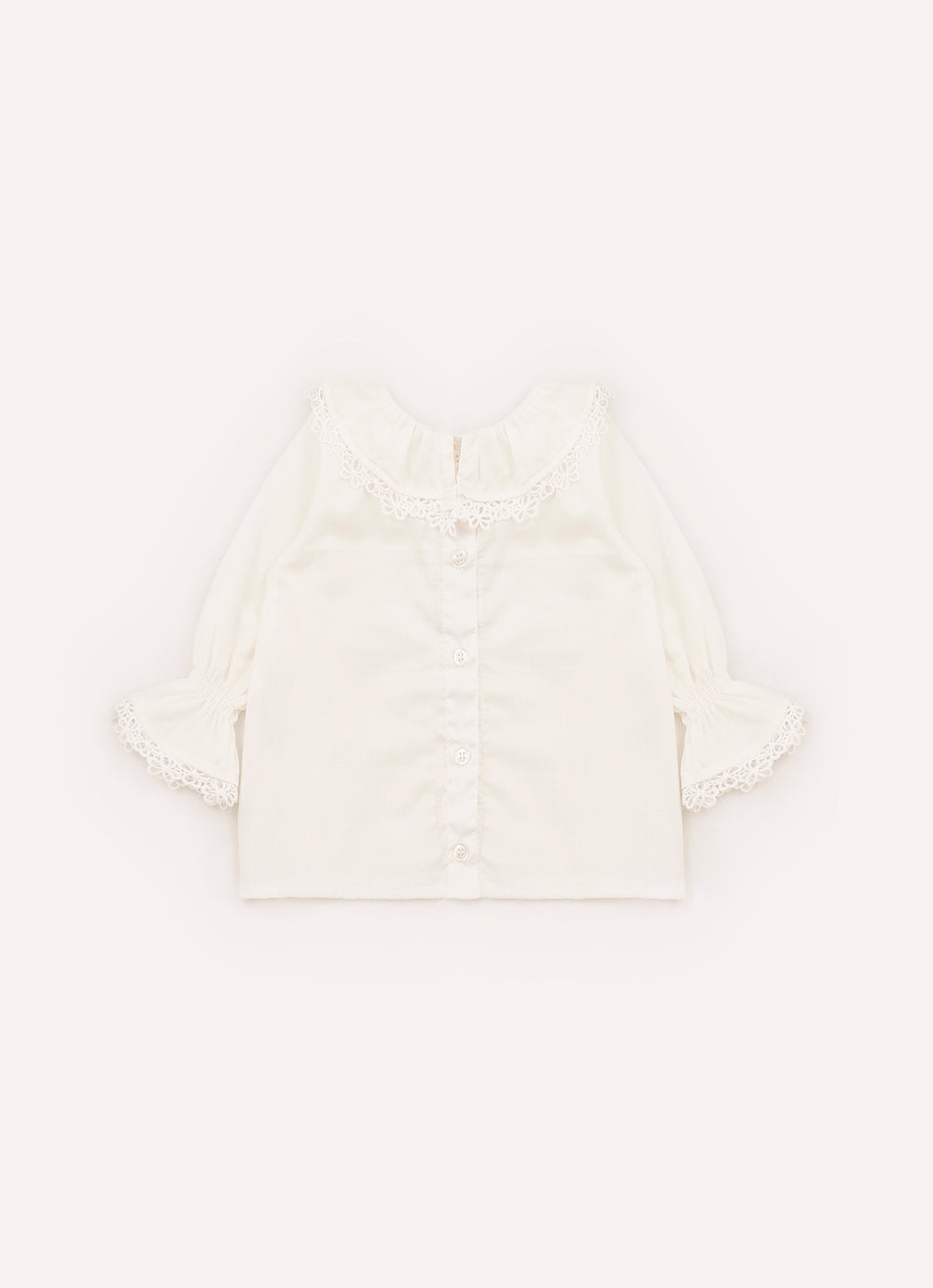Camisa Algodão Golinha Detalhes Renda Pmini