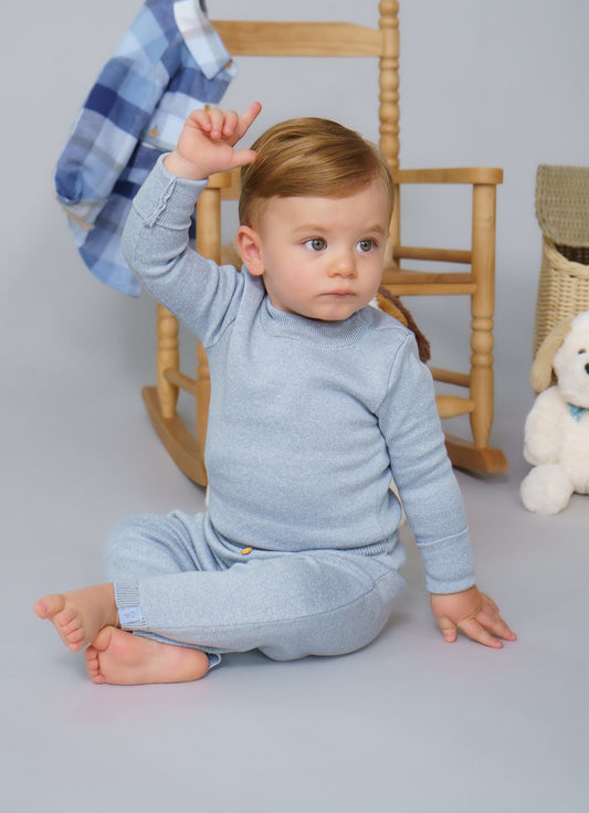 Calça Tricot Malha Botões For Boys
