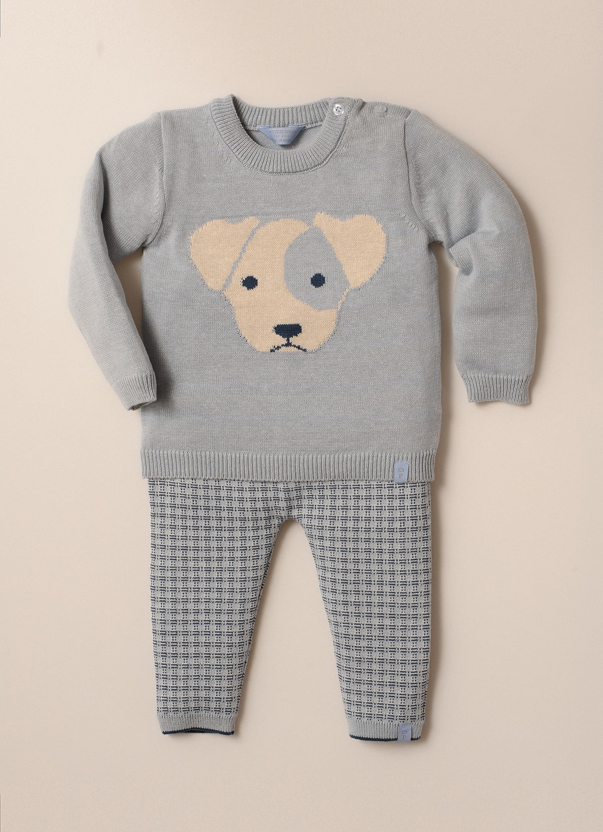 Conjunto Tricot Blusa Cahorro Calça Xadrez For Boys