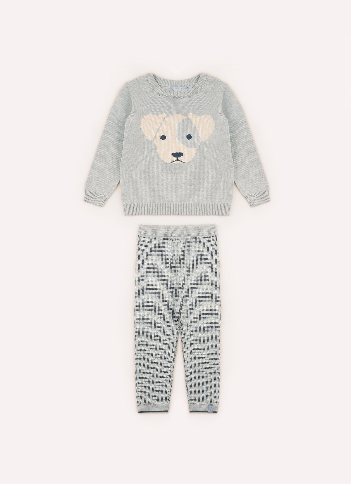 Conjunto Tricot Blusa Cahorro Calça Xadrez For Boys