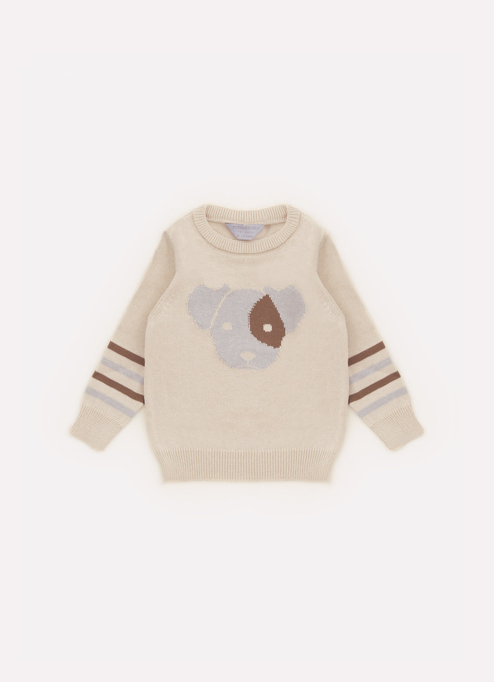 Blusa Tricot Cachorrinho Detalhe Listra For Boys