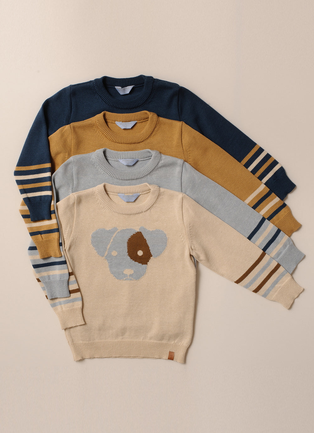 Blusa Tricot Cachorrinho Detalhe Listra For Boys
