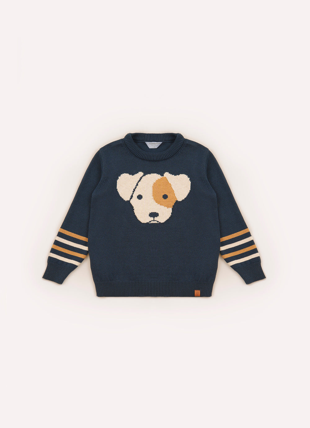 Blusa Tricot Cachorrinho Detalhe Listra For Boys
