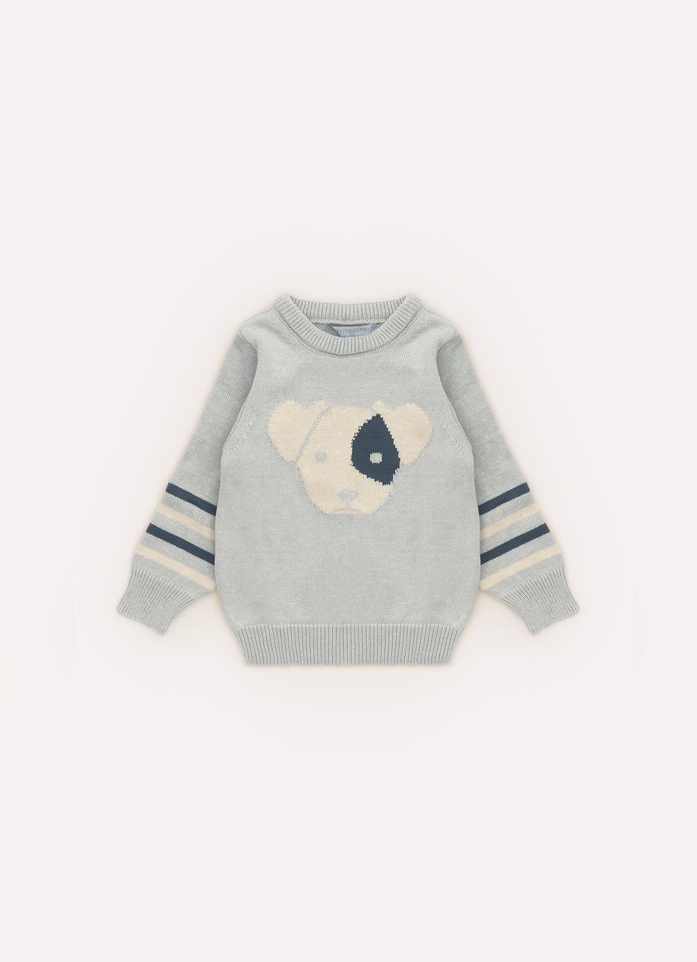 Blusa Tricot Cachorrinho Detalhe Listra For Boys