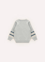 Blusa Tricot Cachorrinho Detalhe Listra For Boys