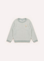 Blusa Tricot Xadrez Patche Cachorro For Boys