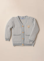 Cardigan Tricot Patche Cachorro For Boys