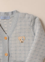 Cardigan Tricot Patche Cachorro For Boys