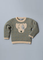 Blusa Tricot Xadrez Jacquard Cachorro For Boys