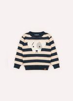 Blusa Tricot Listrada Intarsia Cachorro For Boys