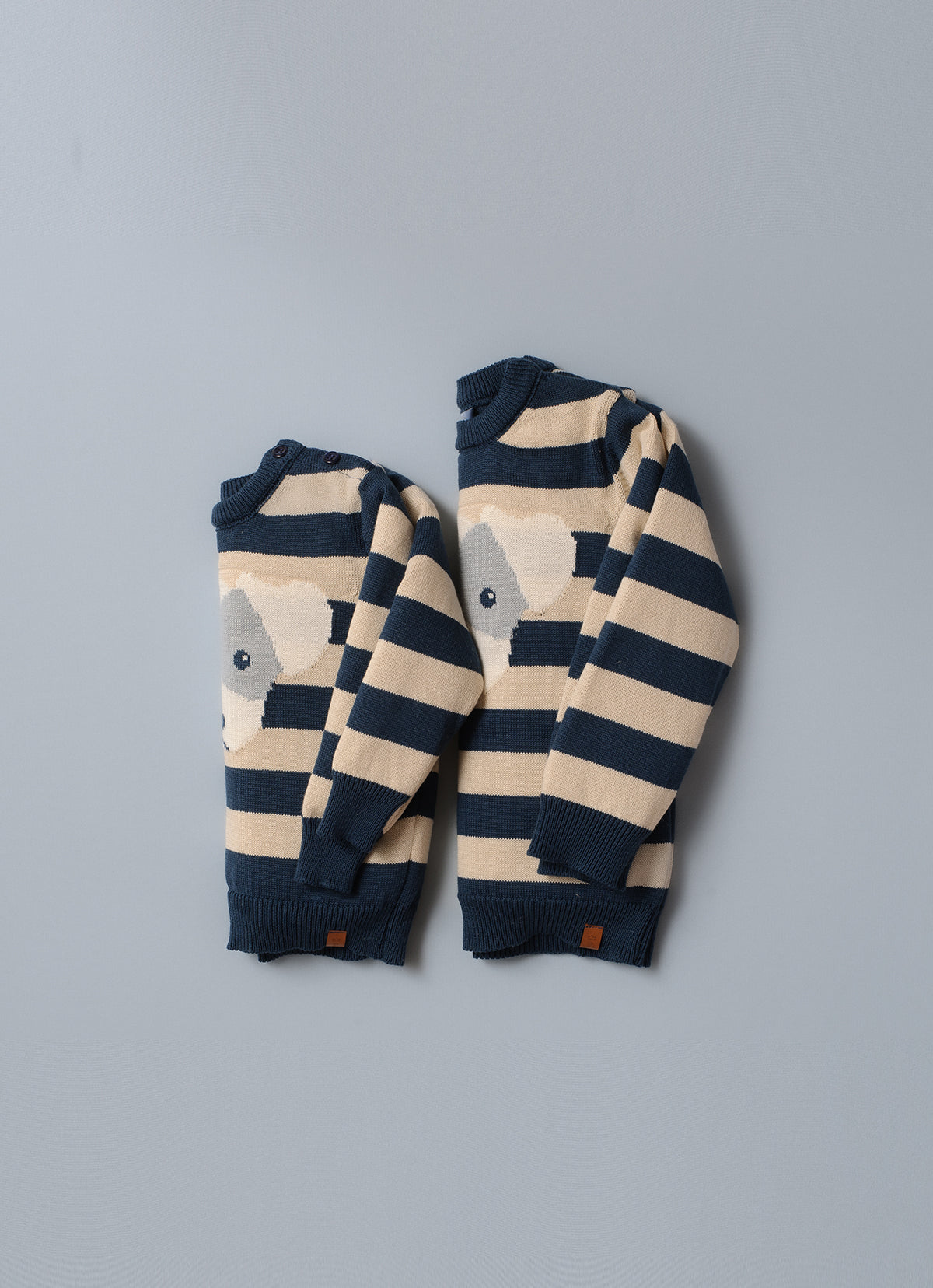 Blusa Tricot Listrada Intarsia Cachorro For Boys