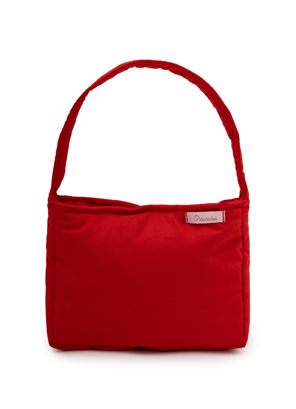 Bolsa Puffer Laço Bordado Natal