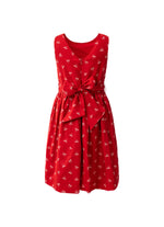 Vestido Algodão Lacinhos com Cinto Natal