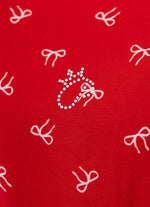 Vestido Algodão Lacinhos com Cinto Natal