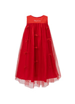 Vestido Tule Mini Lacinhos Natal
