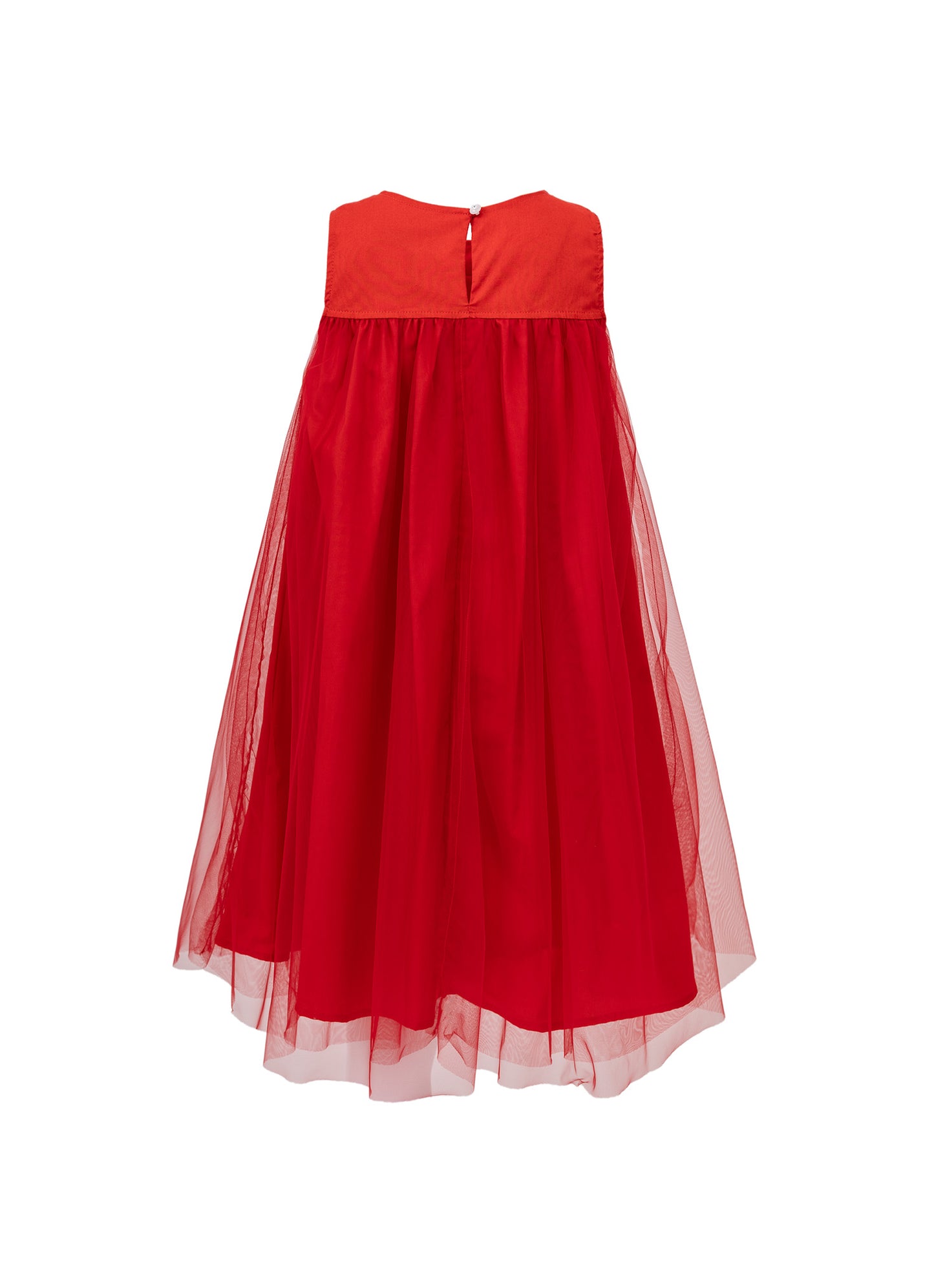 Vestido Tule Mini Lacinhos Natal