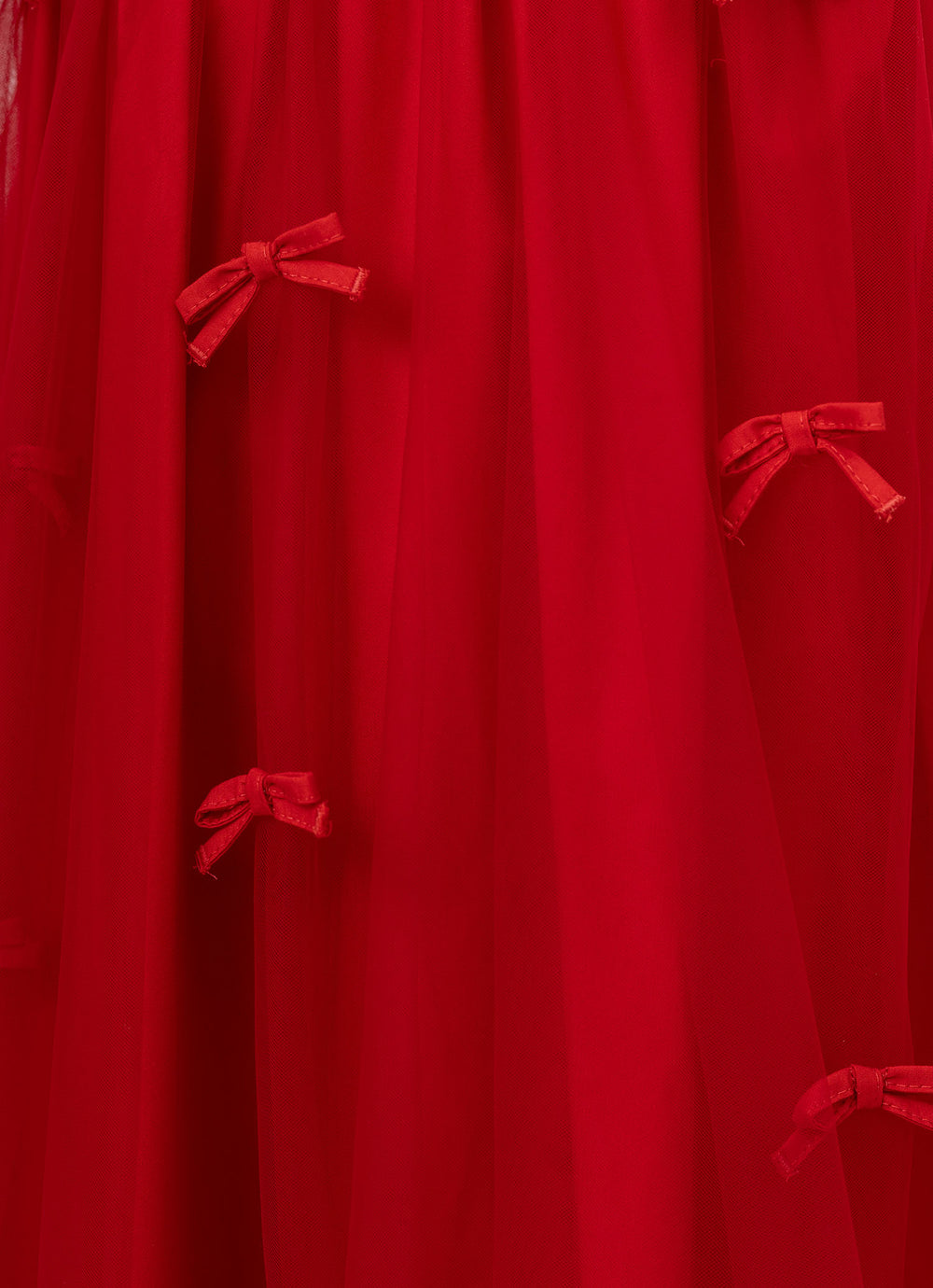 Vestido Tule Mini Lacinhos Natal