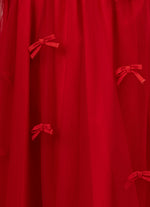 Vestido Tule Mini Lacinhos Natal