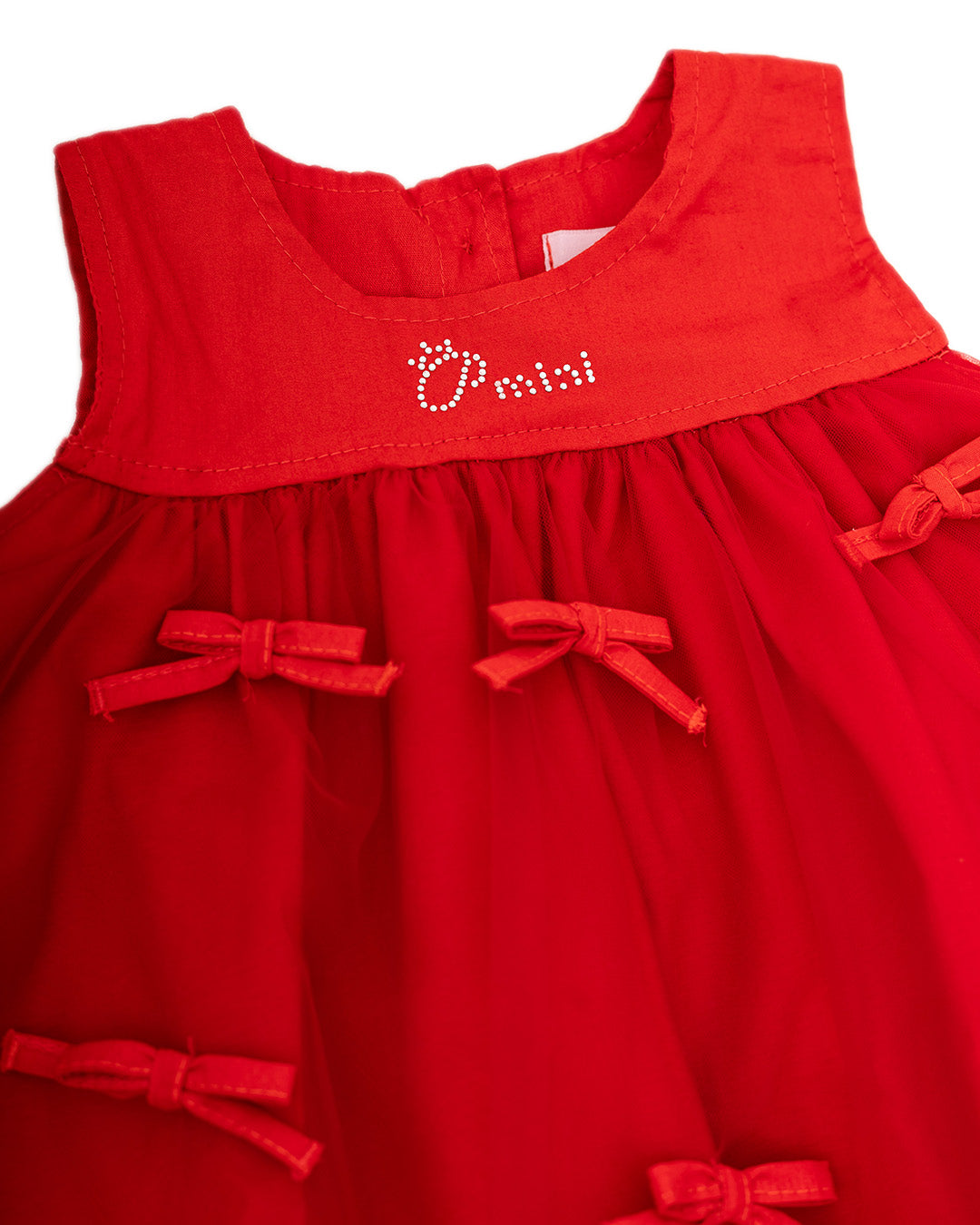Vestido Tule Mini Lacinhos Pmini Natal