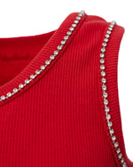 Conjunto Regata Ribana Cristal e Short Algodão Lacinhos Natal