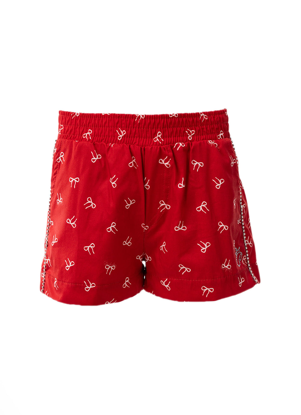 Conjunto Regata Ribana Cristal e Short Algodão Lacinhos Natal