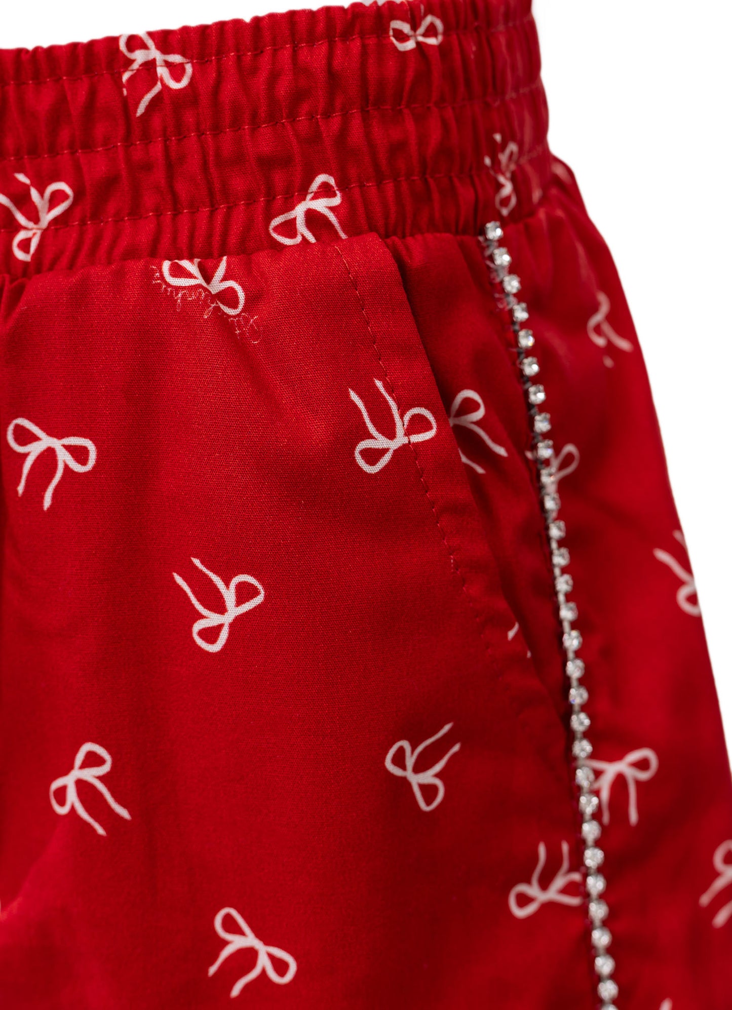 Conjunto Regata Ribana Cristal e Short Algodão Lacinhos Natal