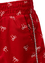 Conjunto Regata Ribana Cristal e Short Algodão Lacinhos Natal