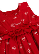 Vestido Algodão Lacinhos Pmini Natal