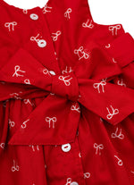 Vestido Algodão Lacinhos Pmini Natal