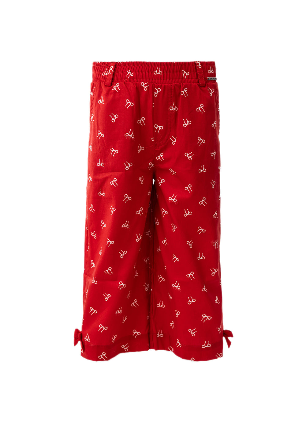 Conjunto Blusa e Pantacourt Algodão Lacinhos Natal