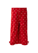 Conjunto Blusa e Pantacourt Algodão Lacinhos Natal