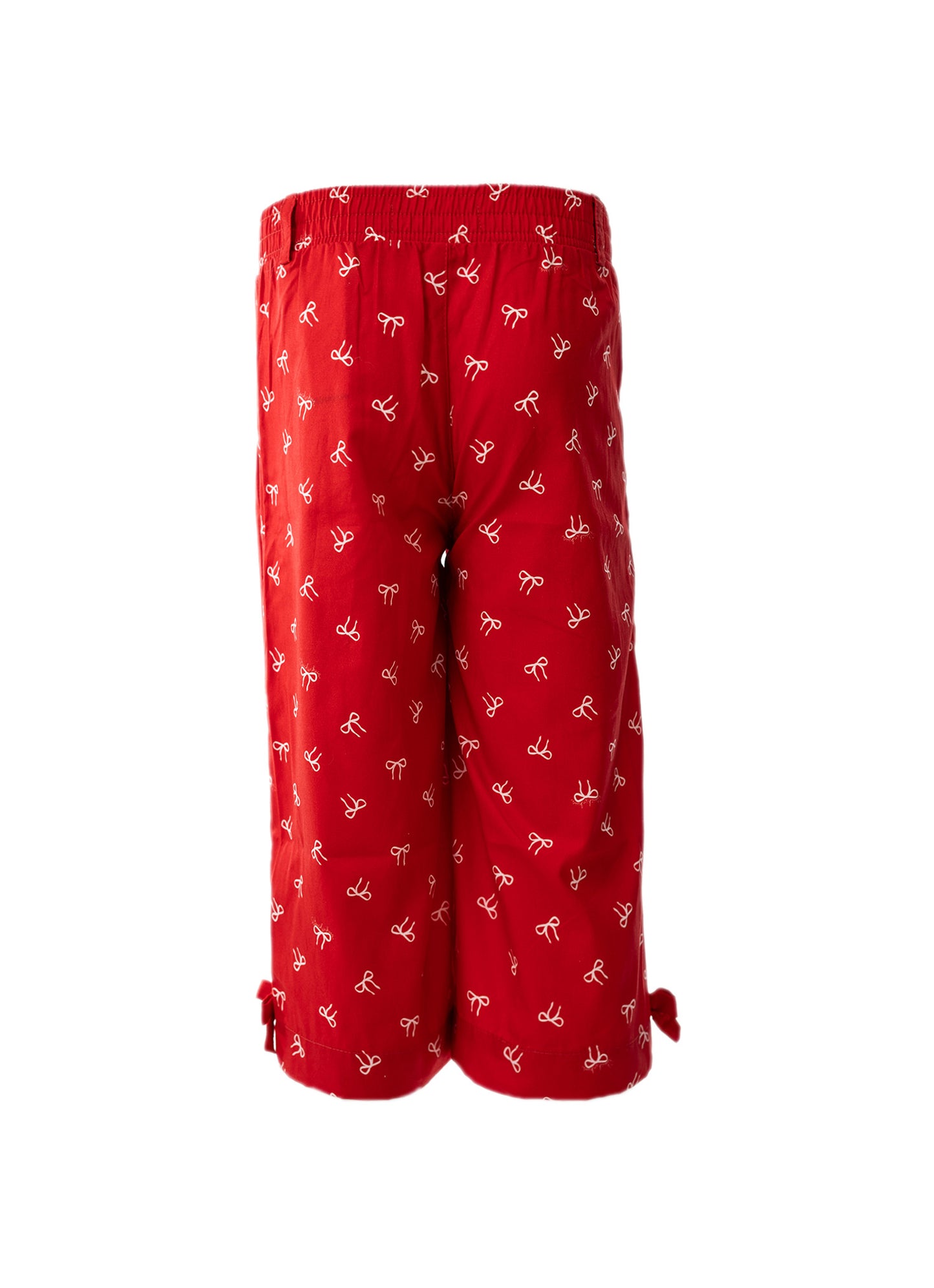 Conjunto Blusa e Pantacourt Algodão Lacinhos Natal