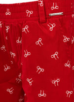 Conjunto Blusa e Pantacourt Algodão Lacinhos Natal