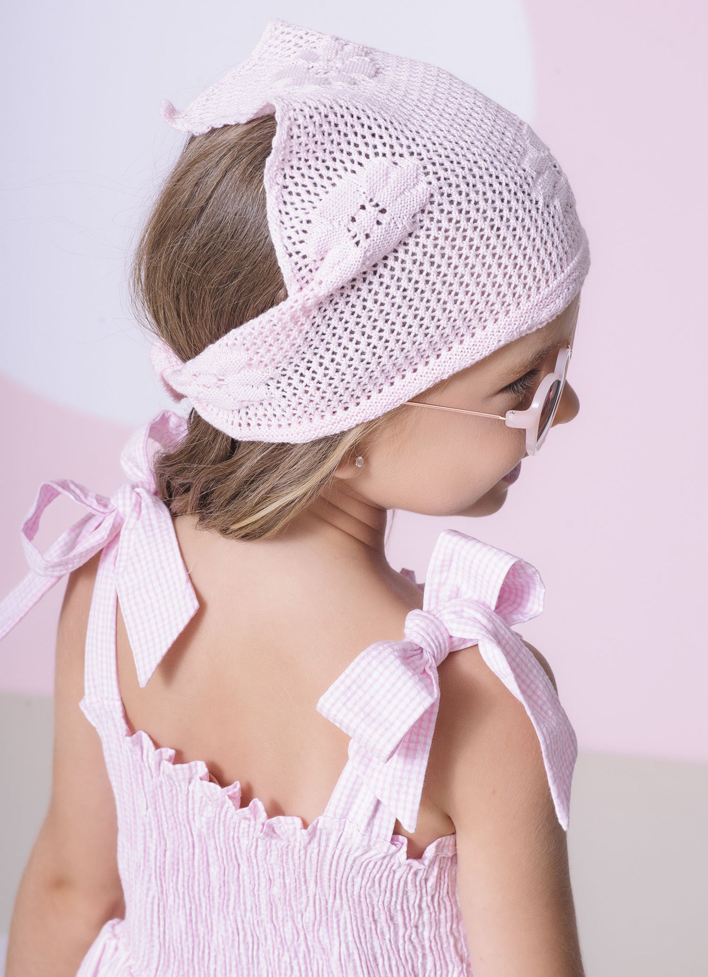 Vestido Tricoline Xadrez Babados