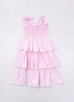 Vestido Tricoline Xadrez Babados