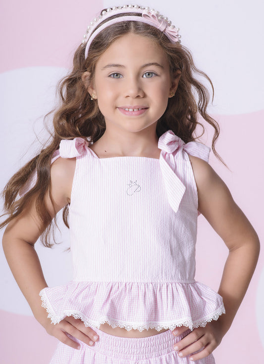 Blusa Algodão Mini Listrado