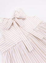 Vestido Midi Tricoline Listrado