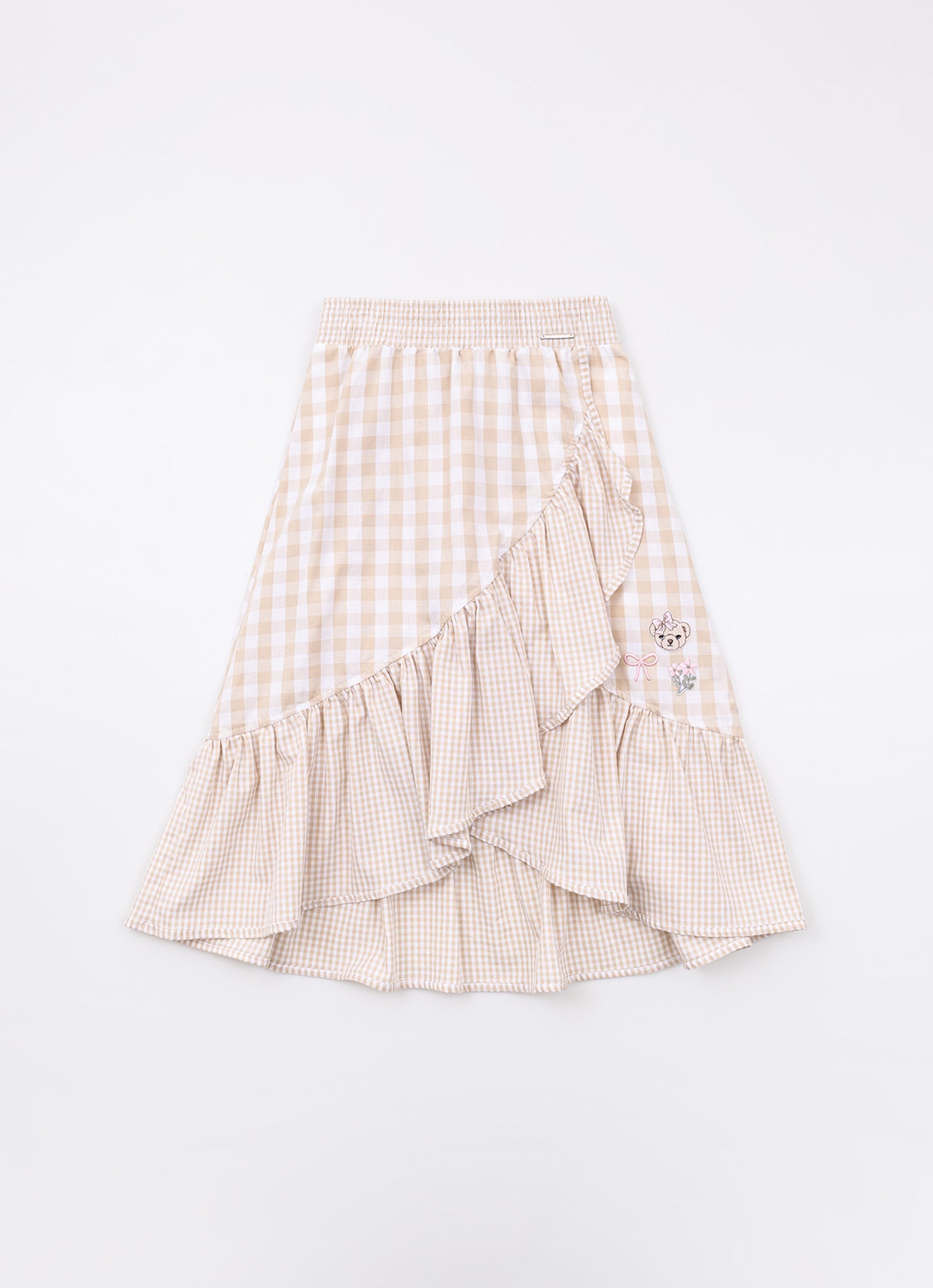 Saia Short Midi Algodão Xadrez