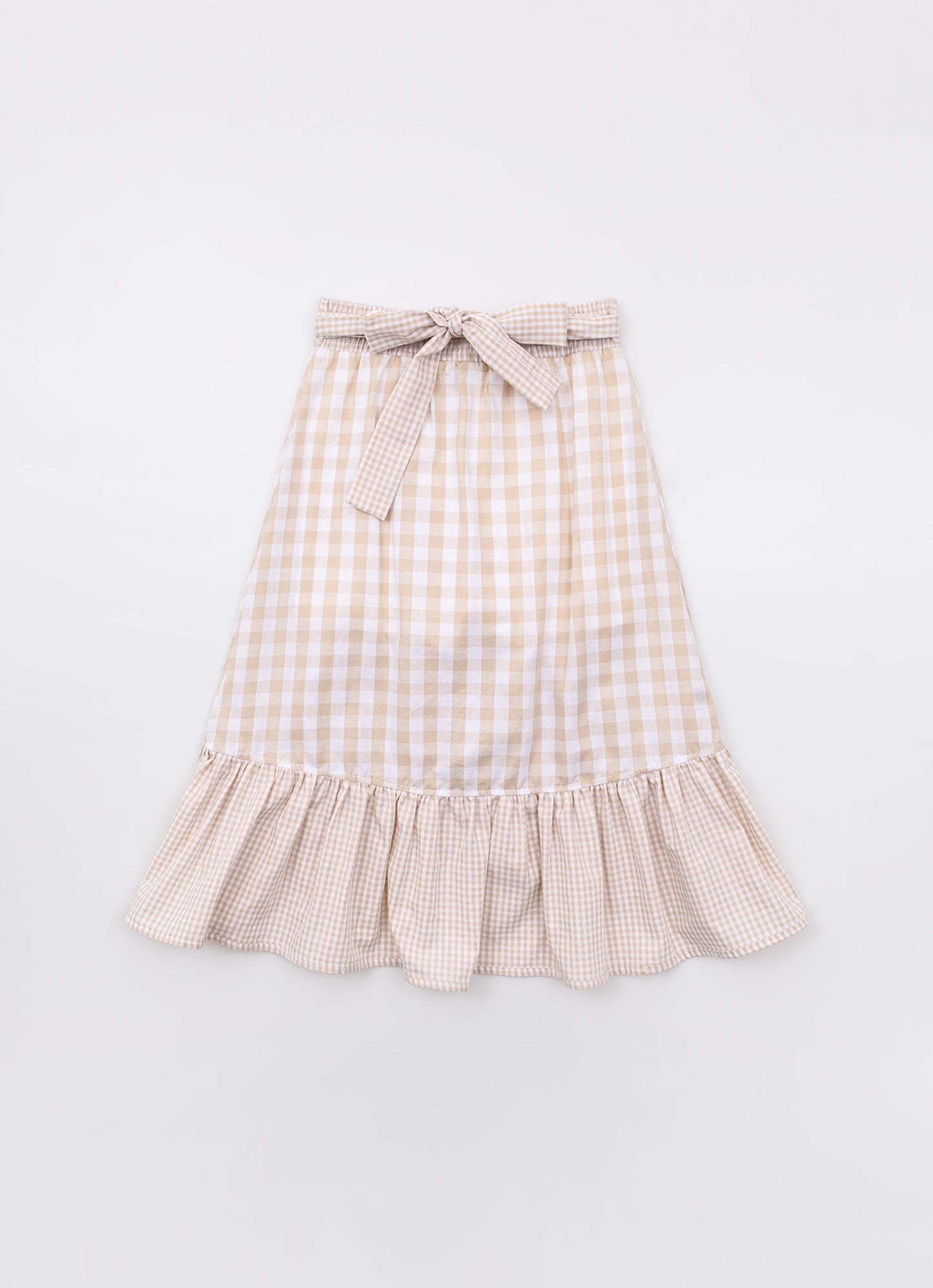Saia Short Midi Algodão Xadrez