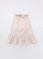 Saia Short Midi Algodão Xadrez