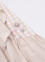 Saia Short Midi Algodão Xadrez