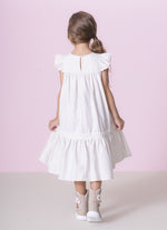 Vestido Algodão Babados Renda