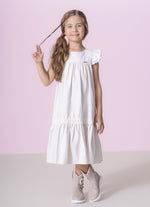 Vestido Algodão Babados Renda